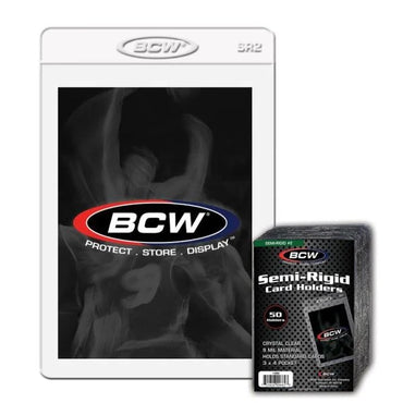 BCW Semi-Rigid Card Holders #2 (3" X 4" 1/2) - 50 Pack